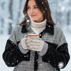 Hem & Thread Black and Gray Plaid Jacket